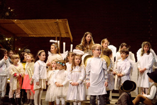 Aufnahme Krippenspiel 2023 Engelszene 